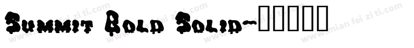 Summit Bold Solid字体转换